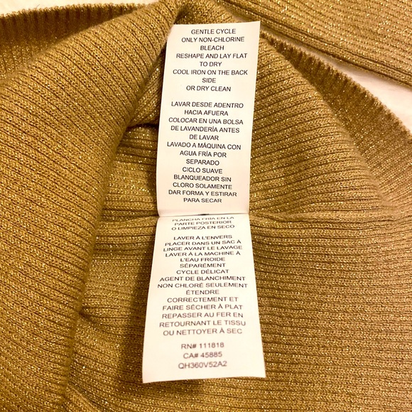 Gold shimmer sweater, Michael Kors NWT - Picture 12 of 15